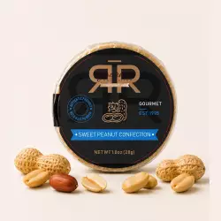 Sweet Peanut Confection with Low Fat Milk and Brown Sugar. Gourmet Quality  Net. Cont 1oz,