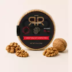 Sweet Walnut Confection with Low Fat Milk and Brown Sugar. Gourmet Quality Net. Cont 1oz,