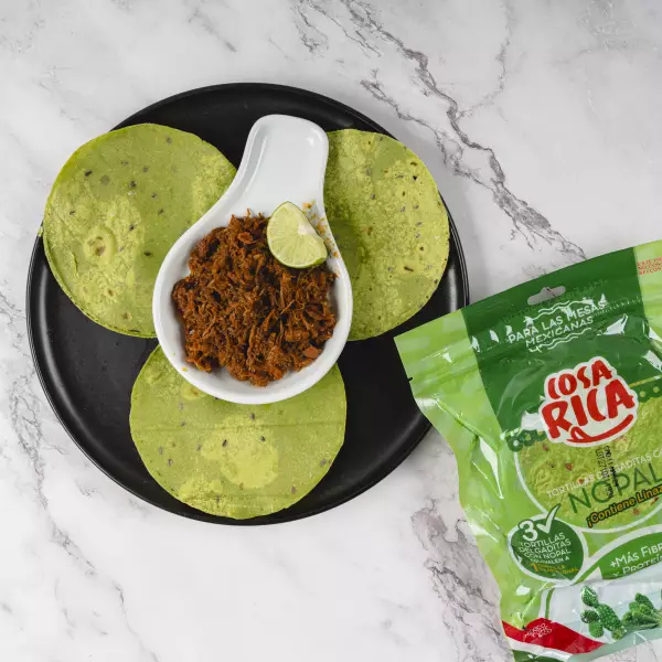 Tortilla with nopal - 14  oz - Low Calories - Gluten Free - Vegan