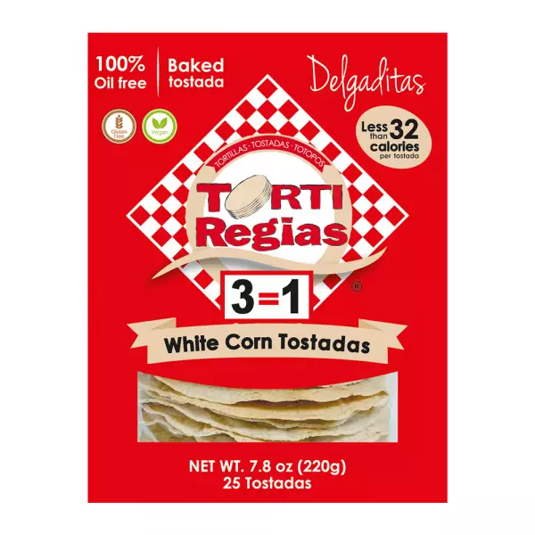 Tortiregias | White corn tostadas | 7.8 oz