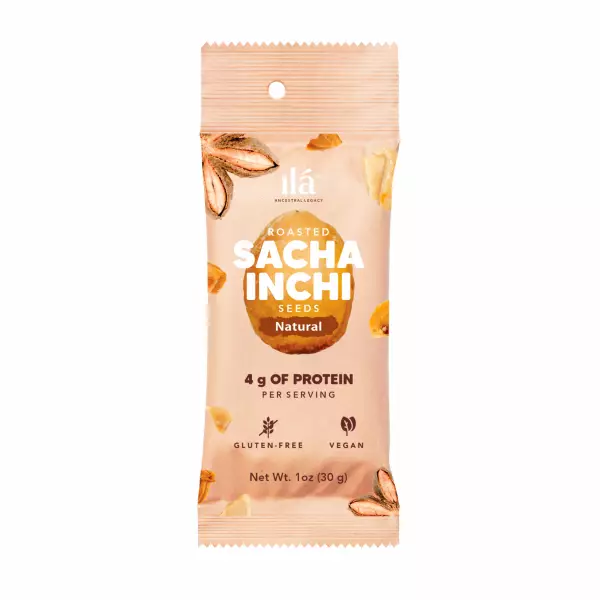 Unflavored Roasted Sacha Inchi Snacks 1.058 oz High Protein Excellent Source of Omega 3 Vegan Keto