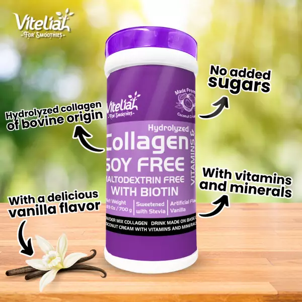 Vanilla Flavored Soy Free Collagen Powder Blend