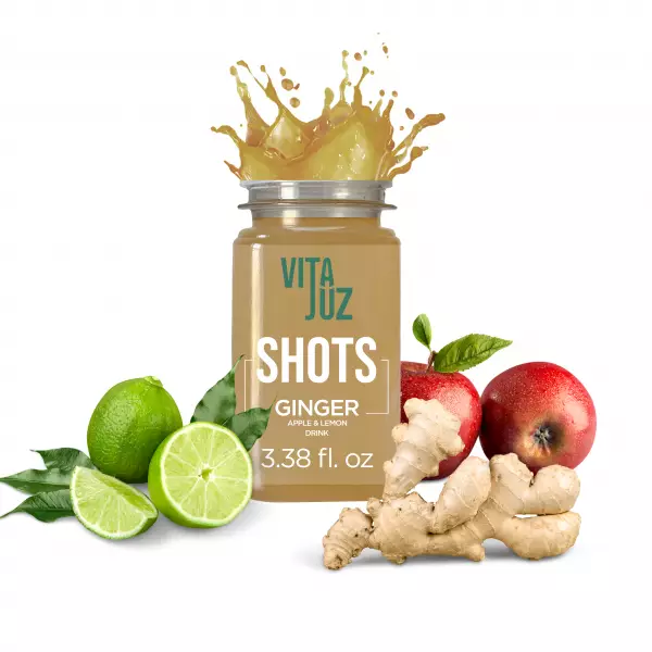 Vitajuz | Ginger, Apple and Lemon Shot  | 3.4 oz E.