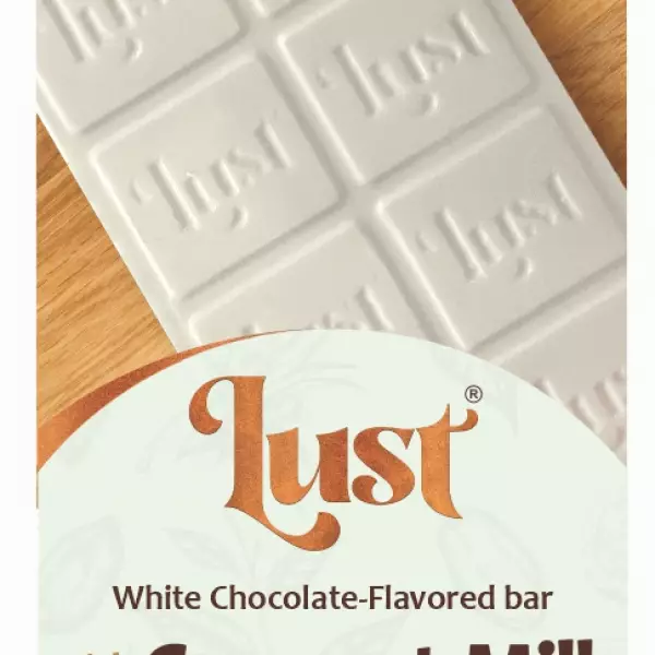 WHITE Chocolate with STEVIA and Coconut milk - 1.76oz -Gluten Free - Vegan - Sugar Free - Milk Free