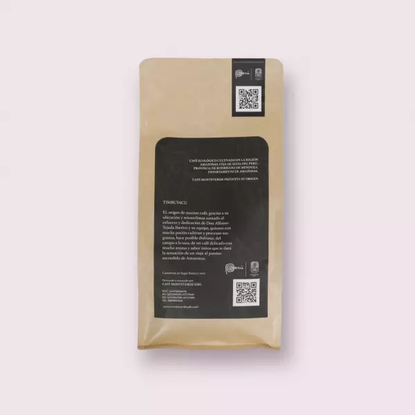 Wholebean Roasted Coffee 17.64 Oz / Café Timbuyacu  / Organic