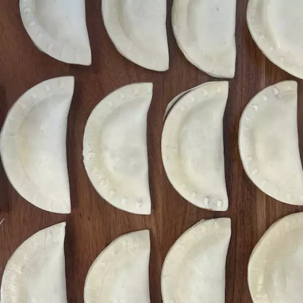 Yummy Puffies | Chicken Empanada Argentinian Stuffed With Chicken, Vegetables And Sauce Raw | E.