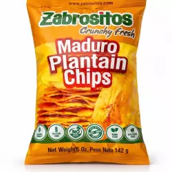 Zabrositos - Plantain Chips Sweet/Maduro 5 oz - Natural, Vegan, Gluten Free, No Trans Fat E