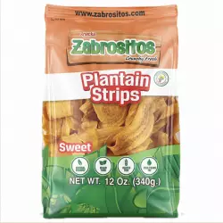 Zabrositos - Plantain Strips Sweet/Maduro  12 oz - Natural, Vegan, Gluten Free, No Trans Fat