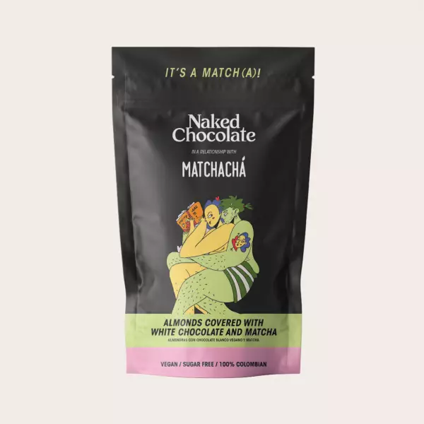 Almonds Covered In White Chocolate With MatchaOrganic. Vegan. Sugar Free. Gluten Free