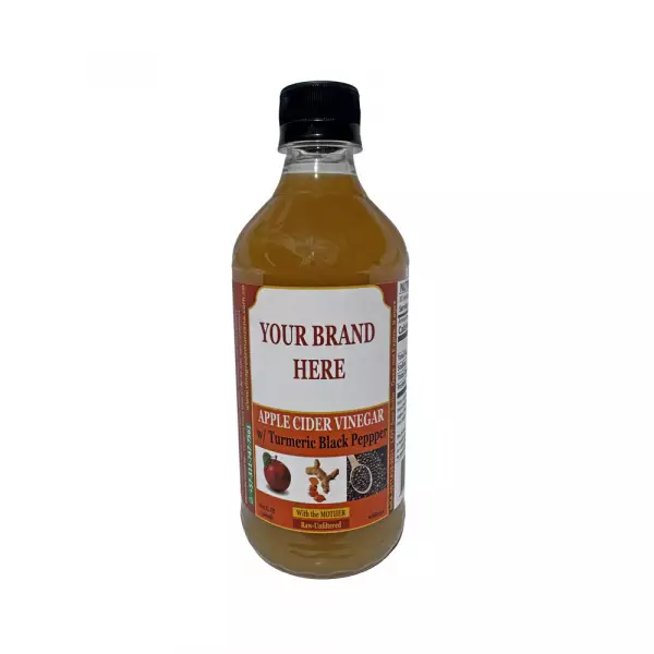 Apple Cider Vinegar, w/ mother, unfiltered, w/  Turmeric Black Pepper  (16,9 oz. /  500 ml)