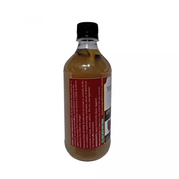 Apple Cider Vinegar, w/ mother, unfiltered, w/ EggPlant 16,9 oz.