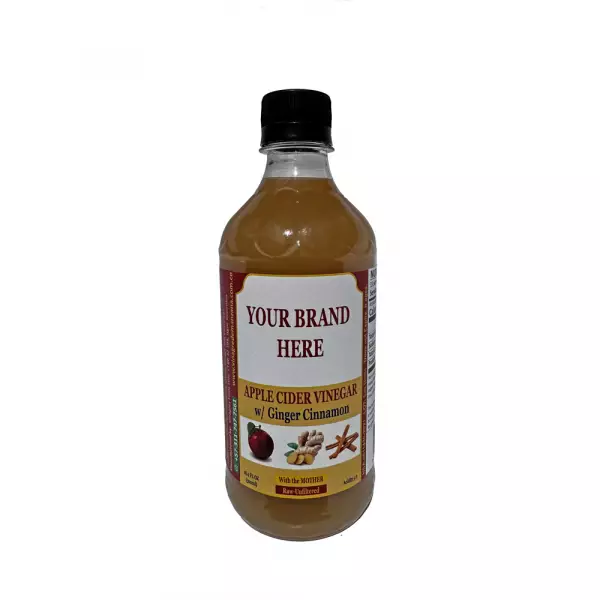Apple Cider Vinegar, w/ mother, unfiltered, w/ Ginger Cinnamon 16,9 oz.