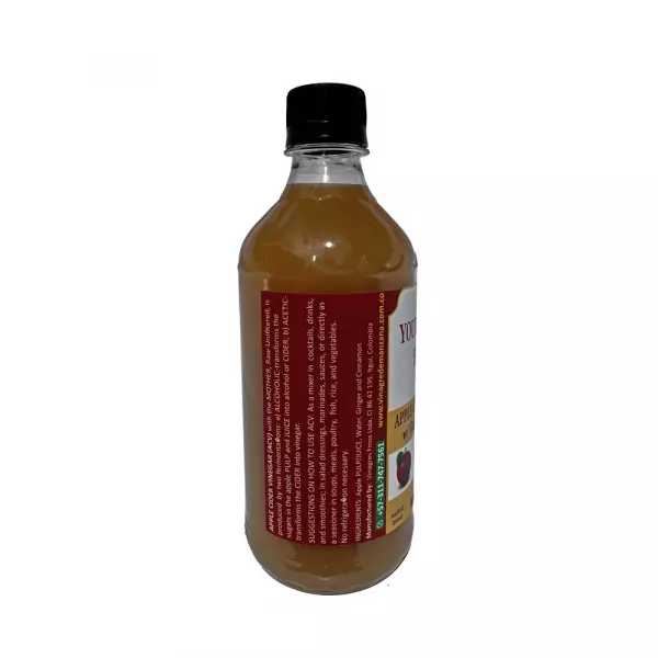 Apple Cider Vinegar, w/ mother, unfiltered, w/ Ginger Cinnamon  16,9 oz.