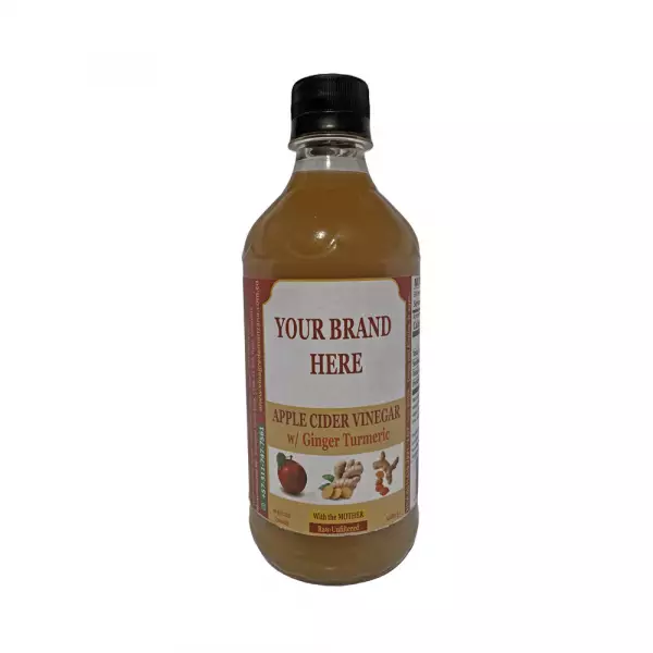Apple Cider Vinegar, w/ mother, unfiltered, w/ GInger Turmeric  16,9 oz.