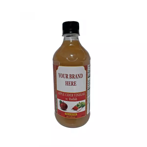 Apple Cider Vinegar, w/ mother, unfiltered, w/ Radish 16,9 oz.