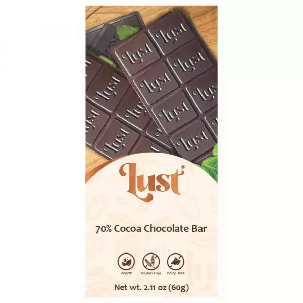 Bean to Bar 70% cocoa - 2.11oz - Gluten Free - Vegan - Milk Free