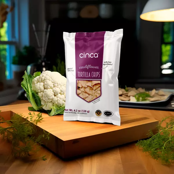 Cauliflower and corn chips / 120 grams / Vegan / Clean label / No preservatives