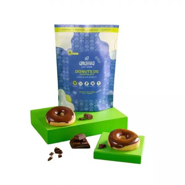 Chocolate Donuts / glutenr free / sugar free / baked / frozen / 6 units / 13.7 0z