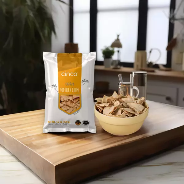 Corn chips / 120 grams / Vegan / Clean label / No preservatives