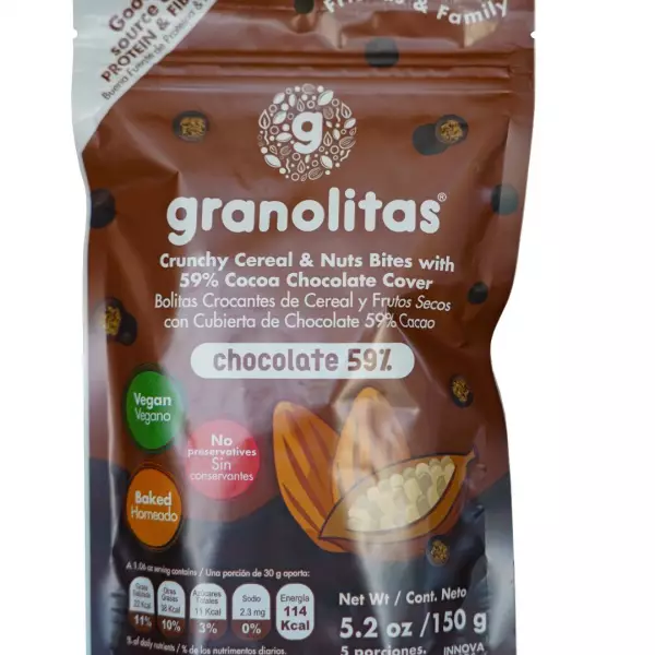 Crunchy Granola Bites - Chocolate 59% - 5.2 OZ - Vegan - Baked