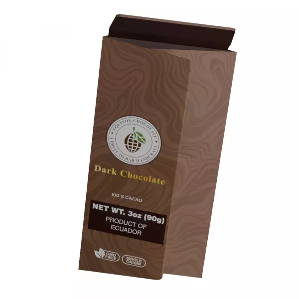 Dark Chocolate Bar 100% Cacao - 3Oz (90G)