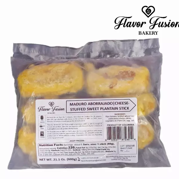 Flavor Fusion | Maduro aborrajdo - Cheese Stuffed sweet plantain stick | 21.16oz | E