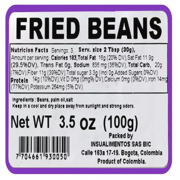 FRIED BEANS - 3.53 oz