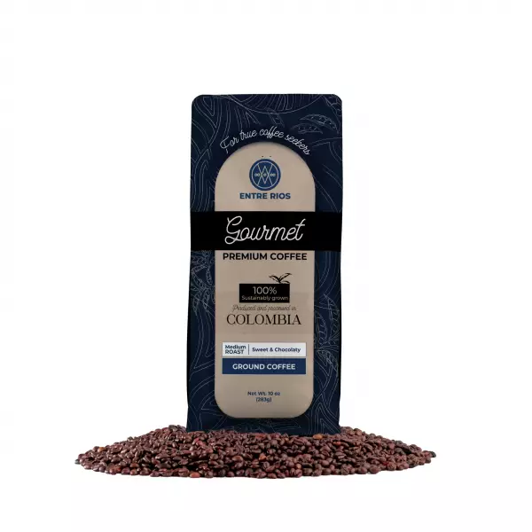 Gourmet Premium Coffee - 10oz - Grinded - Natural - Ecological - 100% Colombian Coffee