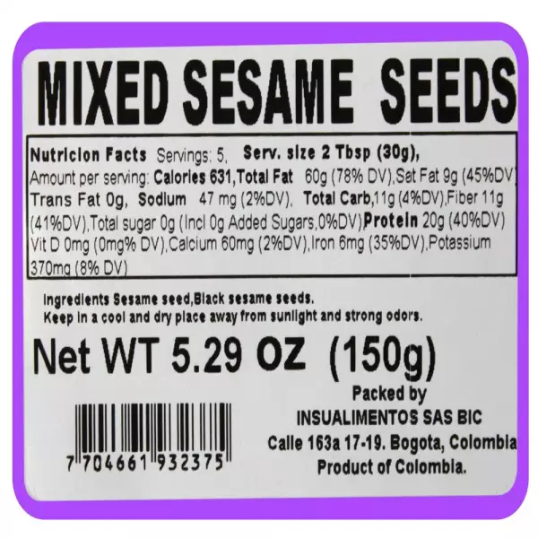 MIXED SESAME SEEDS - 5.29 oz