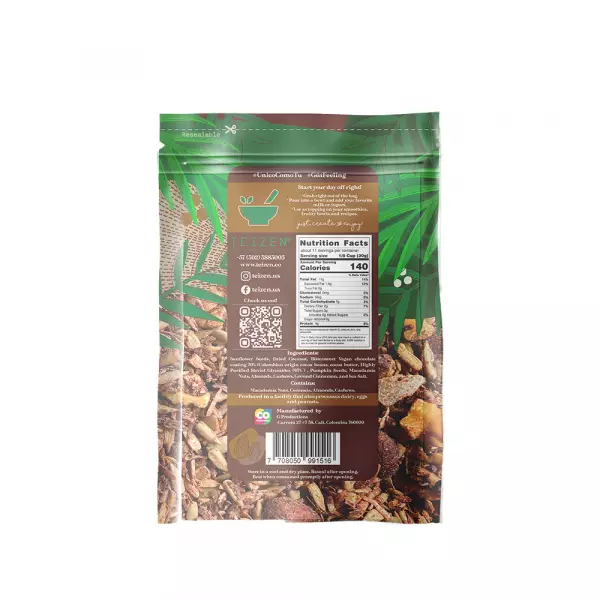 Müesli  Almond and Chocolate cinnamon x12.06oz-Sugar Free-Gluten Free-Vegan-Grain Free-Keto Friendly