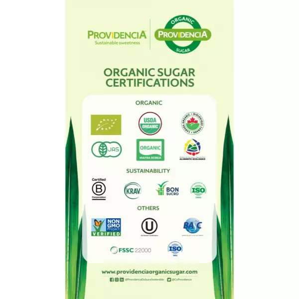 Providencia Organic Sugar / 24 oz resealable doypack / Possibility to do Private Label