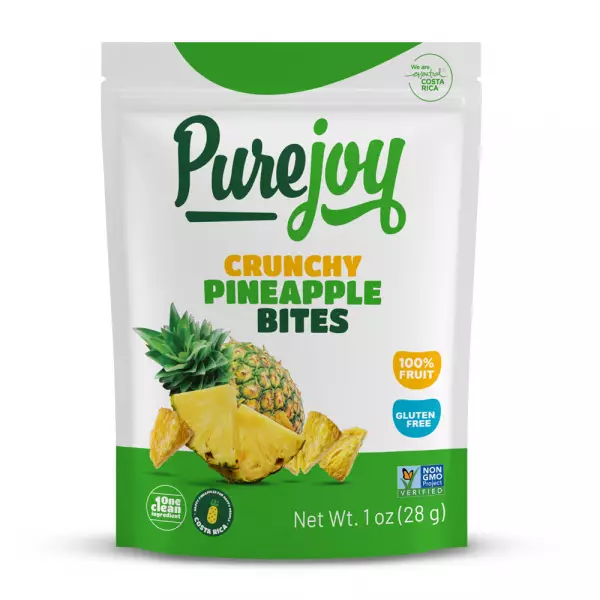 Pure Joy | Crunchy Pineapple Bites | 1 oz | One Ingredient | 100% Fruit