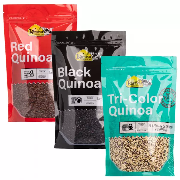 Quinua Black, Red and Tricolor - Pack of three x 36 oz E