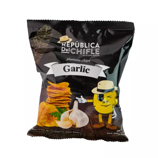 Republica del Chifle | Green plantain chips with garlic flavor  E