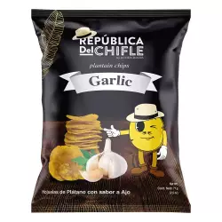 Republica del Chifle | Green plantain chips with garlic flavor  E