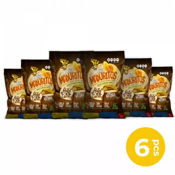 Sixpack Sweet Plantain Chips   5.88 Oz