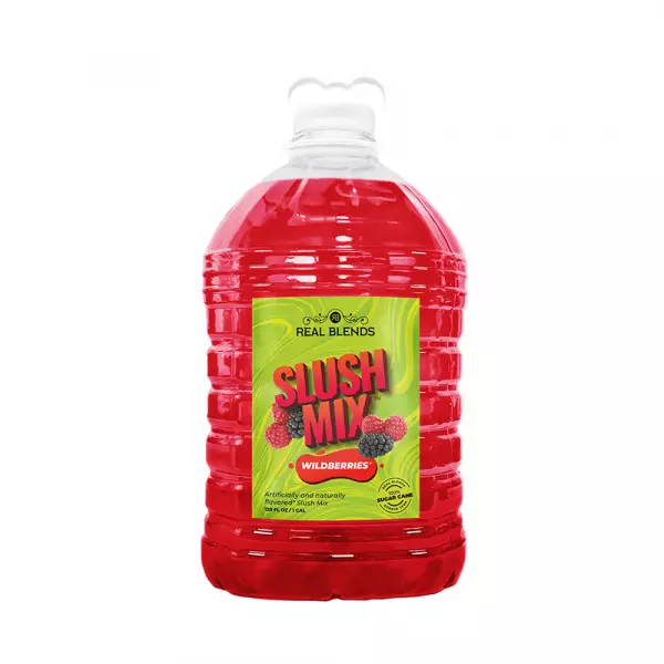 Slushie Mix 1:5 - Wildberries - 128 fl oz - Pure Cane Sugar - Natural