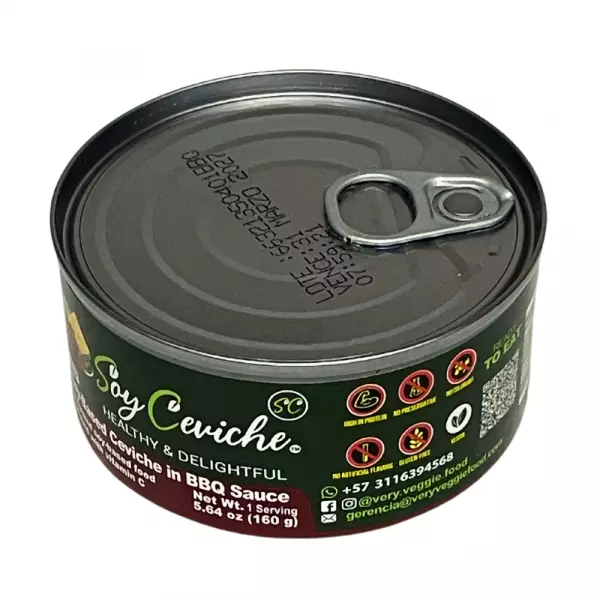 Soy Ceviche–4-Pack: Honey Mustard & BBQ (Spicy/Mild)–5.64oz–Vegan, GF, Ready-to-Eat