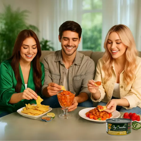 Soy Ceviche–4-Pack: Honey Mustard & BBQ (Spicy/Mild)–5.64oz–Vegan, GF, Ready-to-Eat