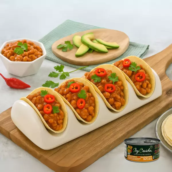 Soy Ceviche 4-Pack–All Spicy: Tomato, Thousand Island, BBQ, Honey Mustard-5.64oz-Protein-Gluten free