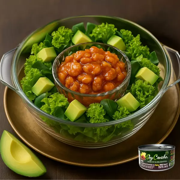 Soy Ceviche 4-Pack–All Spicy: Tomato, Thousand Island, BBQ, Honey Mustard-5.64oz-Protein-Gluten free