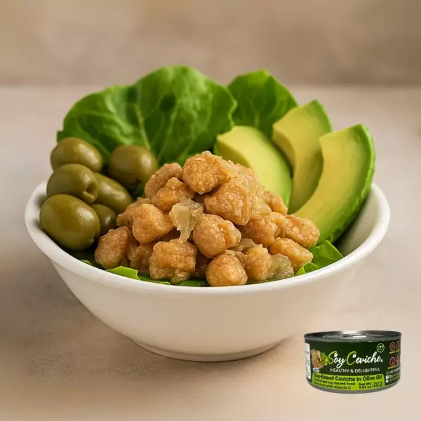 Soy Ceviche in Olive Oil – 5,64oz – Vegan protein – Gluten free – High fiber – No added sugar