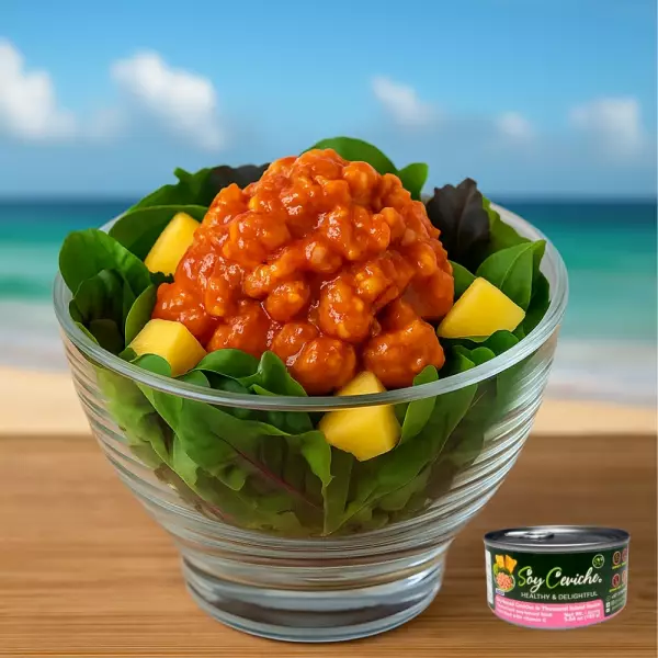 Soy Ceviche in Thousand Island Sauce – 4-pack (5.64oz each) – Vegan protein – Gluten free–High fiber