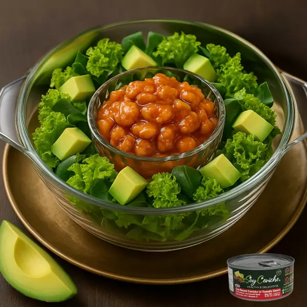 Soy Ceviche in Tomato Sauce – 4-Pack(5.64oz each) – Plant-Based Protein – Gluten-Free – Ready-to-eat