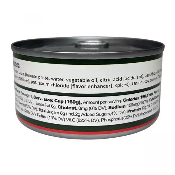 Soy Ceviche in Tomato Sauce -5,64oz- Vegan protein - Gluten free - Healthy snack or meal - Low sugar