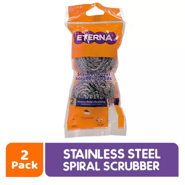 Stainless steel spiral scrubber 2packE