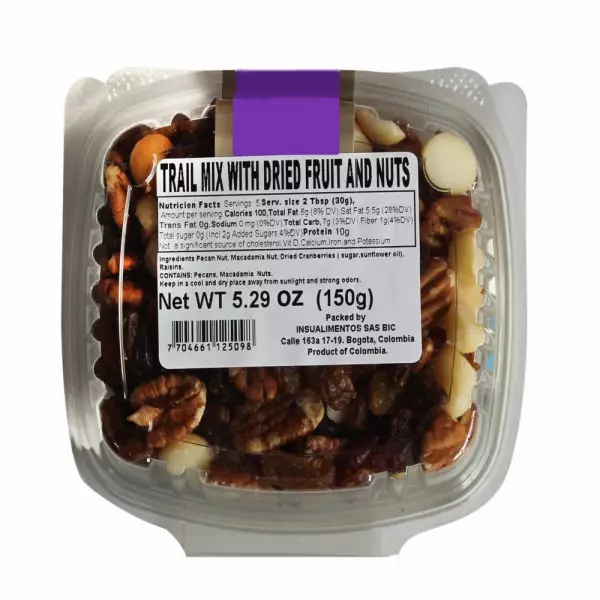 TRAIL MIX WITH DRIED FRUIT AND NUTS - 5.29 oz