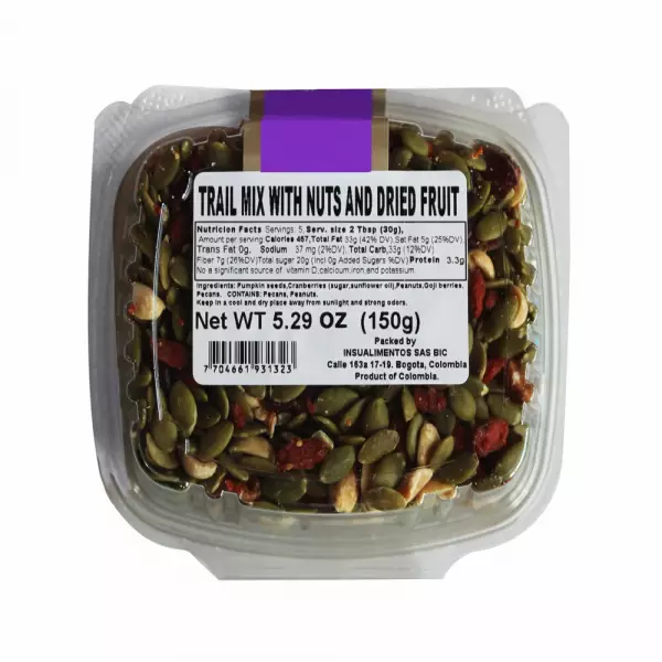 TRAIL MIX WITH NUTS AND DRIED FRUIT - 5.29 oz 1