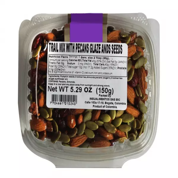 TRAIL MIX WITH PECANS GLAZE AND SEEDS - 5.29 oz