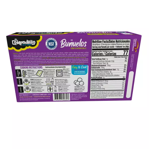Box Buñuelo Precooked 8.46 oz x 8 units